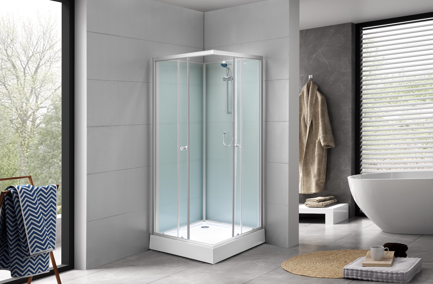 Detroit 80 Low Shower Cabin for Small Bathrooms - Bath Deluxe Bathrooms